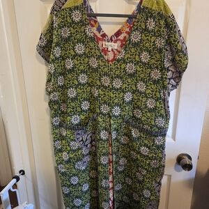 Floral V-Neck Dress with Pockets